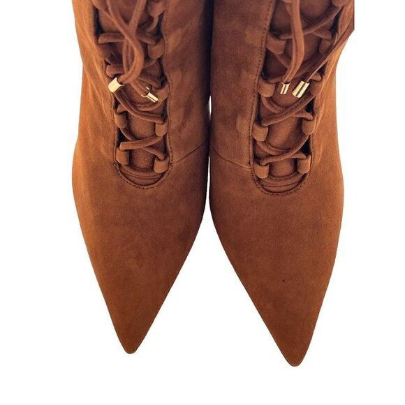 Good American Boots Womens Size 8 Tobacco Suede Pointed Toe Scandal Booties NIB - Picture 6 of 11